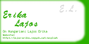 erika lajos business card